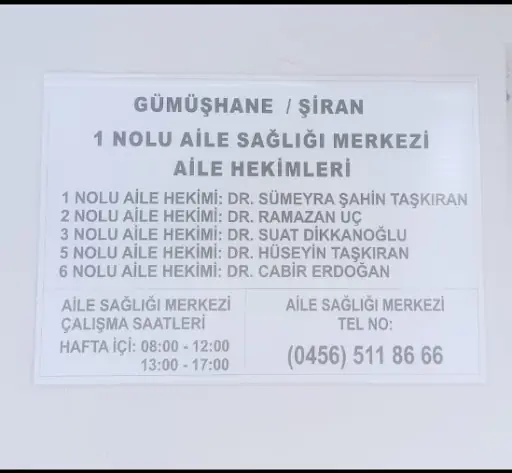 Şiran ASM Dr.Ramazan UÇ
