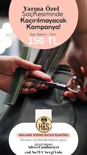 H&S Hair Works Bayan Kuaförü 4