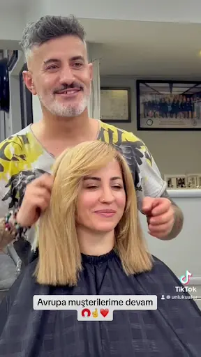 ÜNLÜ KUAFÖR ÖMER…Saç Kesimi Saç Boyama Fön Çekimi Dip Boyama Düz Boya Gelin saçı 2
