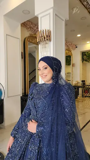 Sevim Gold Mirror Saç Türban Makyaj