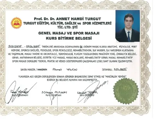 Masör Ahmet YALÇIN ( EVİNİZDE MASAJ HİZMETİ )