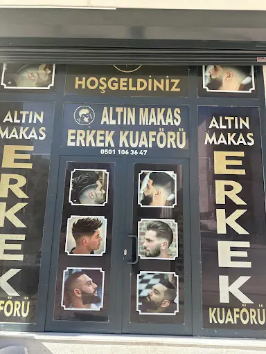 Altın makas erkek kuaförü